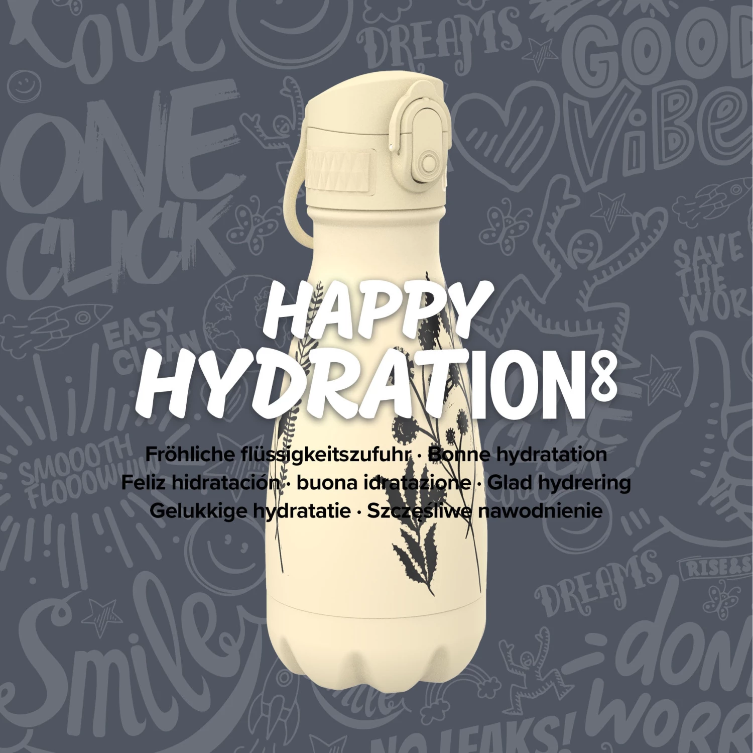 Ion8 Leak Proof Water Bottle, Vacuum Insulated, Tuberose Meadow Floral, 280ml Water Bottles 7 Ion8 Leak Proof Water Bottle, Vacuum Insulated, Tuberose Meadow Floral, 280ml Water Bottles