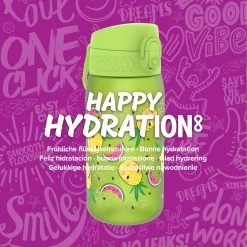 Ion8 Leak Proof Kids' Water Bottle, BPA Free, Pineapples, 400ml (13oz) Water Bottles