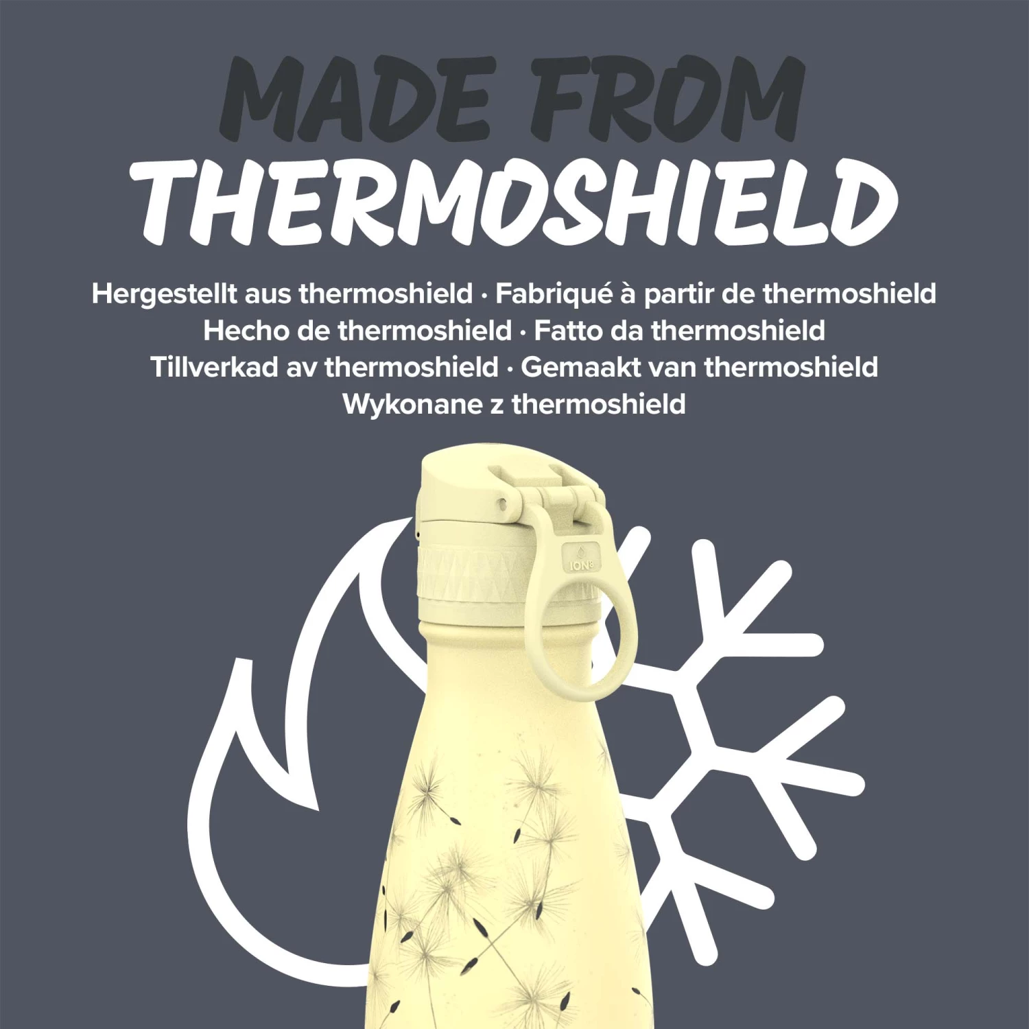 Ion8 Leak Proof Water Bottle, Vacuum Insulated, Dandelions, 280ml (10oz) Water Bottles 5 Ion8 Leak Proof Water Bottle, Vacuum Insulated, Dandelions, 280ml (10oz) Water Bottles