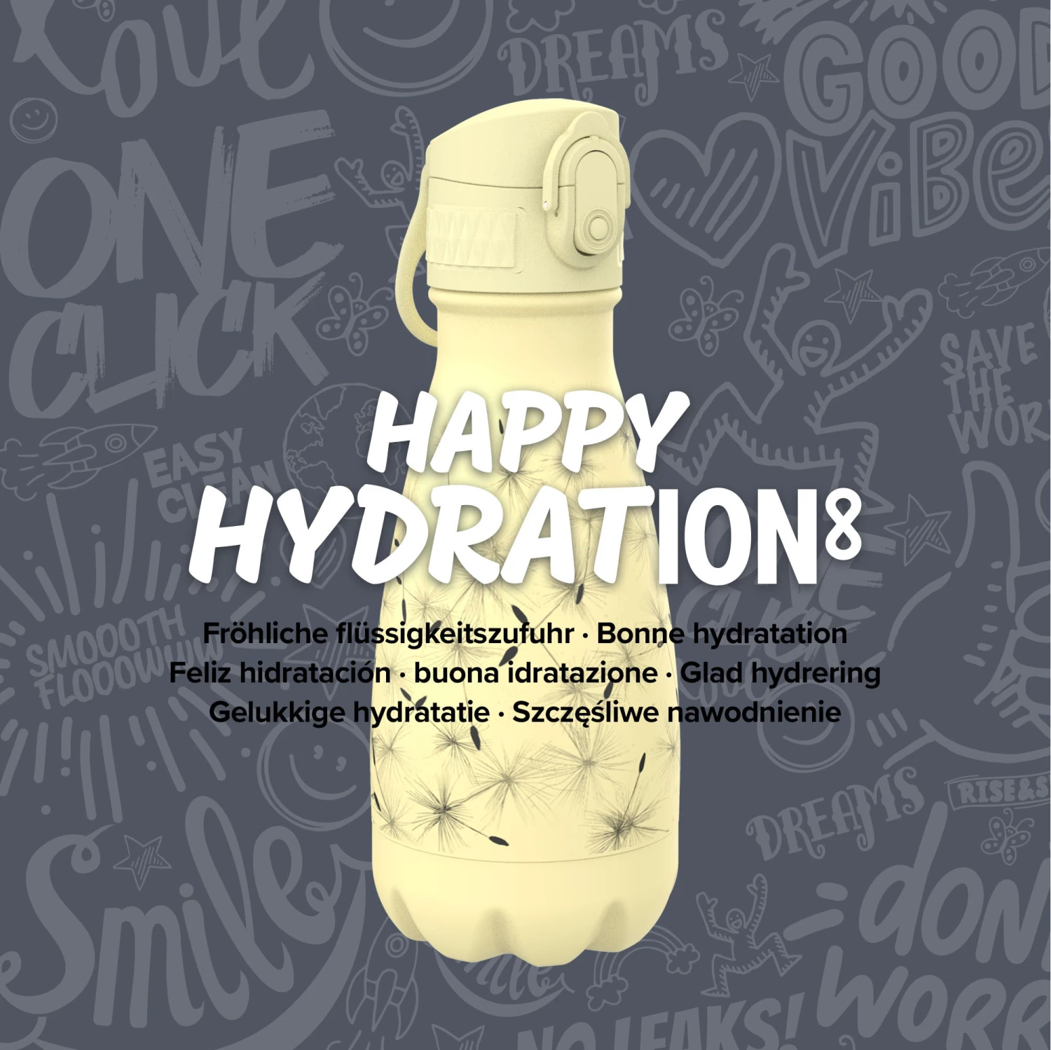 Ion8 Leak Proof Water Bottle, Vacuum Insulated, Dandelions, 280ml (10oz) Water Bottles 7 Ion8 Leak Proof Water Bottle, Vacuum Insulated, Dandelions, 280ml (10oz) Water Bottles