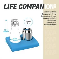 Ion8 Leak Proof Water Bottle, Vacuum Insulated, Ash Navy, 280ml (10oz) Water Bottles