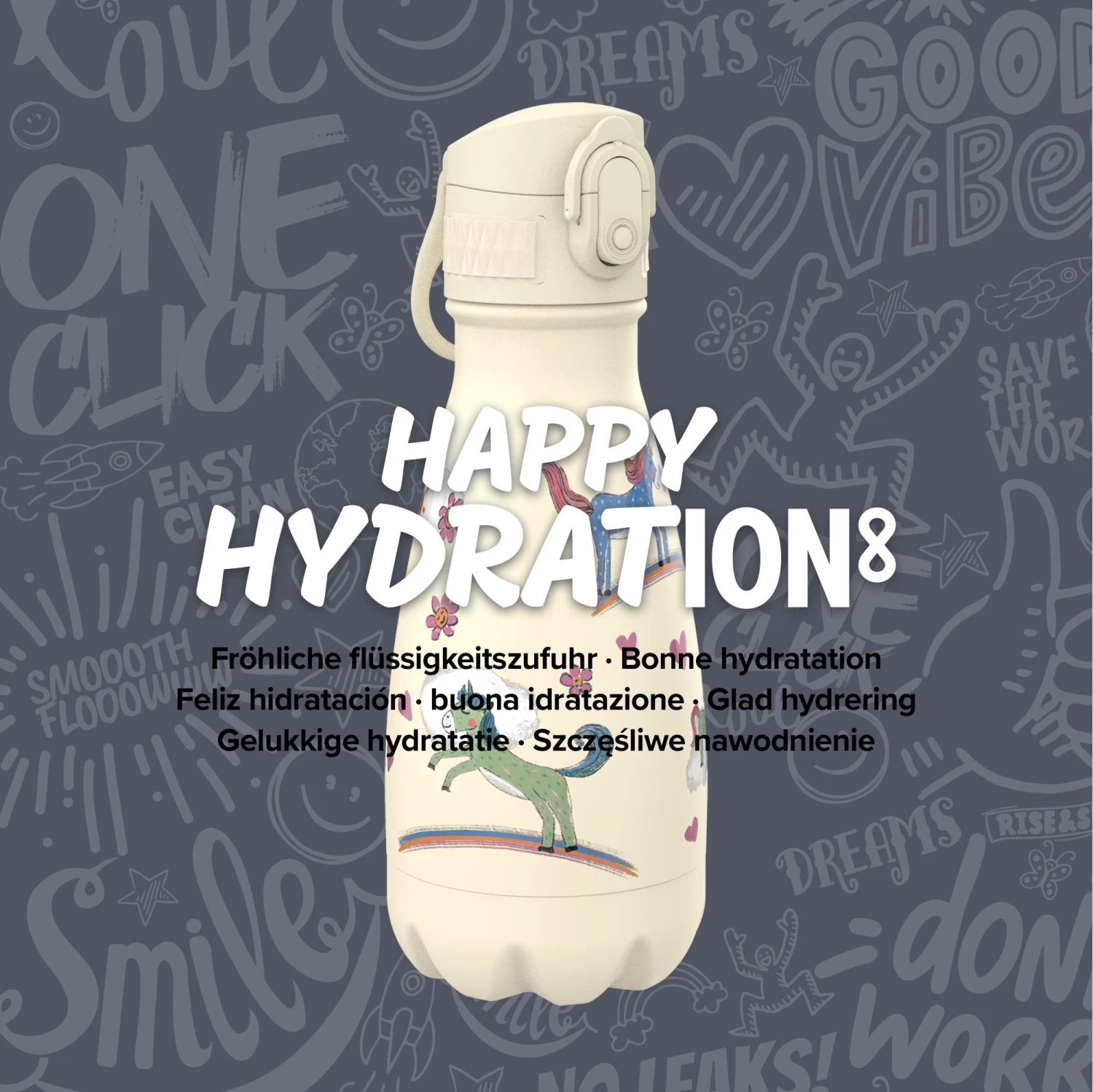 Water Bottles Ion8 Leak Proof Water Bottle, Vacuum Insulated, Unicorns, 280ml (10oz) 7 Water Bottles Ion8 Leak Proof Water Bottle, Vacuum Insulated, Unicorns, 280ml (10oz)