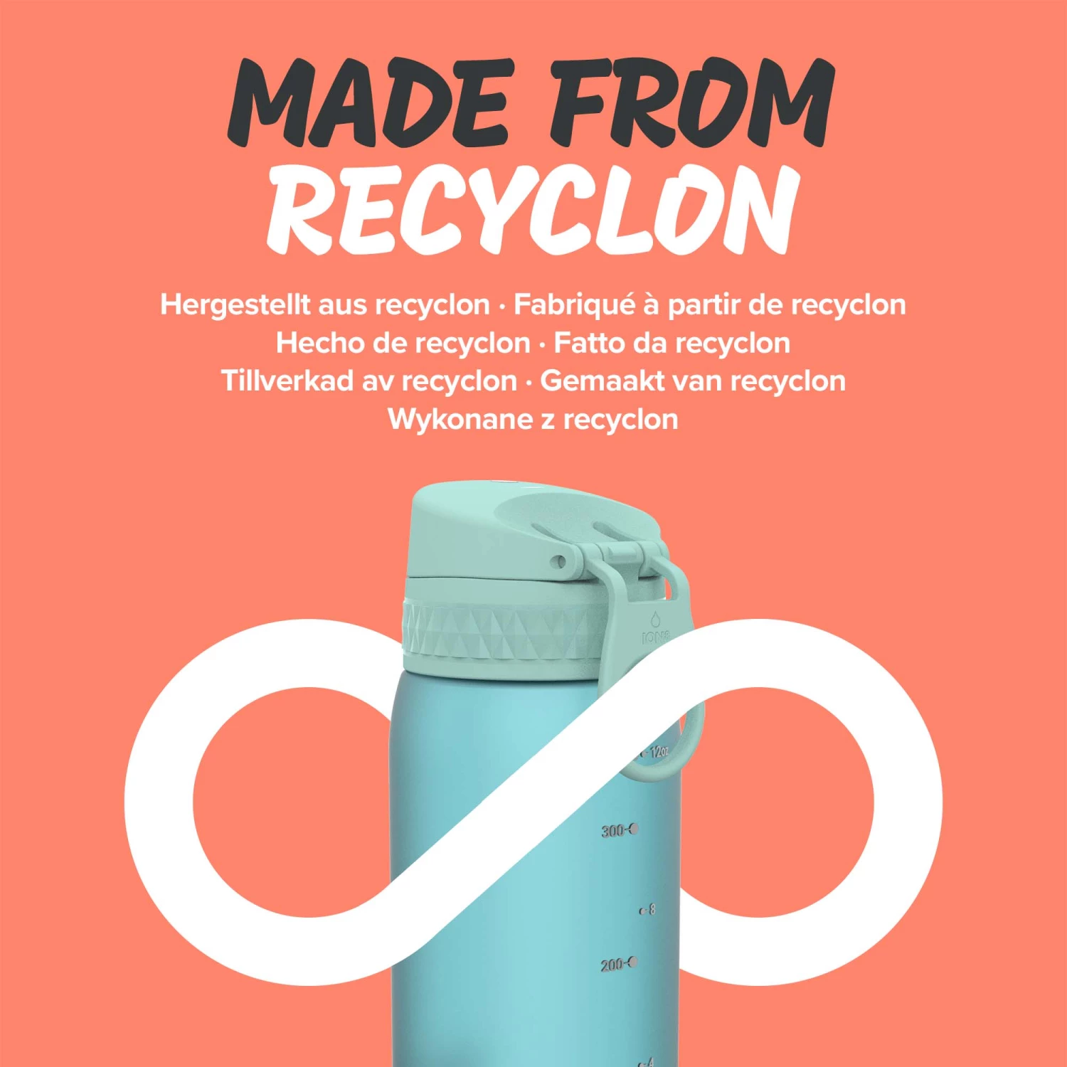 Water Bottles Ion8 Leak Proof Kids' Water Bottle, BPA Free, Sonic Blue, 400ml (13oz) 6 Water Bottles Ion8 Leak Proof Kids' Water Bottle, BPA Free, Sonic Blue, 400ml (13oz)