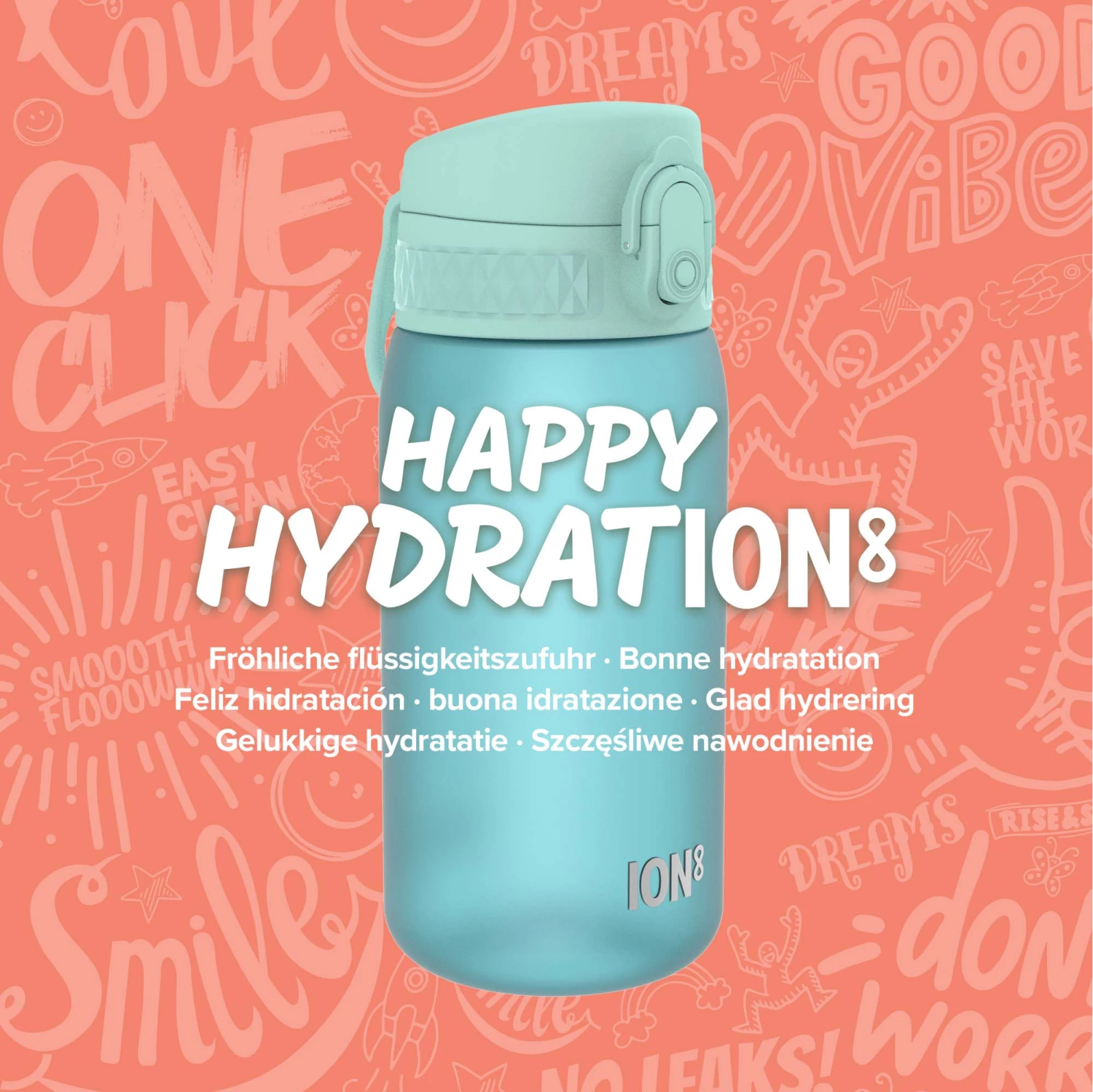 Water Bottles Ion8 Leak Proof Kids' Water Bottle, BPA Free, Sonic Blue, 400ml (13oz) 8 Water Bottles Ion8 Leak Proof Kids' Water Bottle, BPA Free, Sonic Blue, 400ml (13oz)