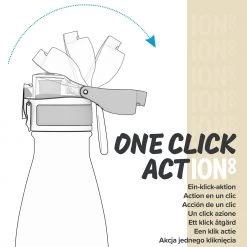 Water Bottles Ion8 Leak Proof Water Bottle, Vacuum Insulated, Ash Navy, 500ml (17oz) Mini Lid