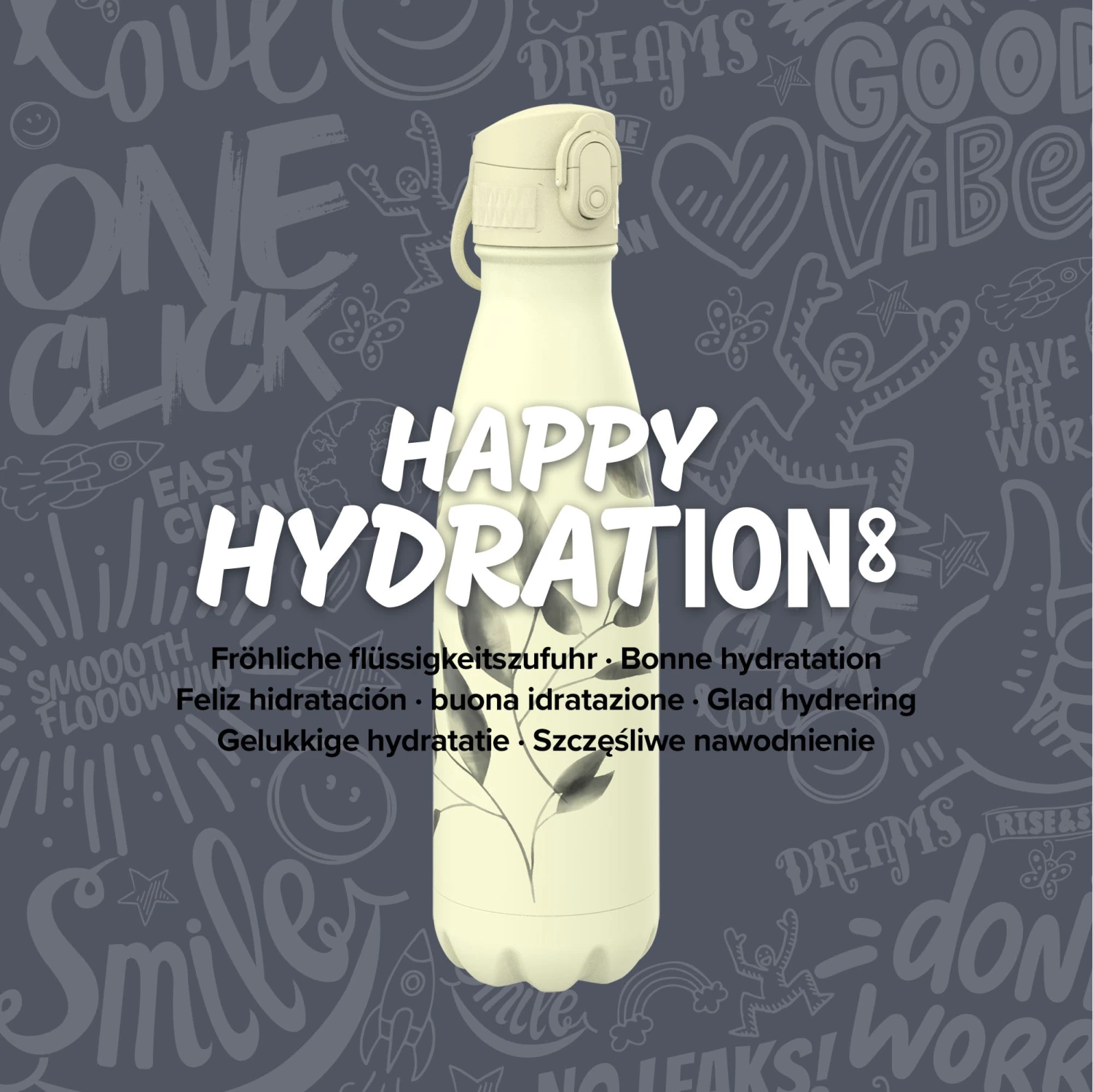 Water Bottles Ion8 Leak Proof Water Bottle, Vacuum Insulated, Floral, 500ml (17oz) Mini Lid 8 Water Bottles Ion8 Leak Proof Water Bottle, Vacuum Insulated, Floral, 500ml (17oz) Mini Lid