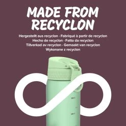 Ion8 Leak Proof Kids' Water Bottle, BPA Free, Surf Green, 400ml (13oz)