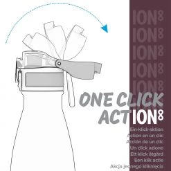 Ion8 Leak Proof Water Bottle, Vacuum Insulated, Light Leaves, 500ml Mini Lid