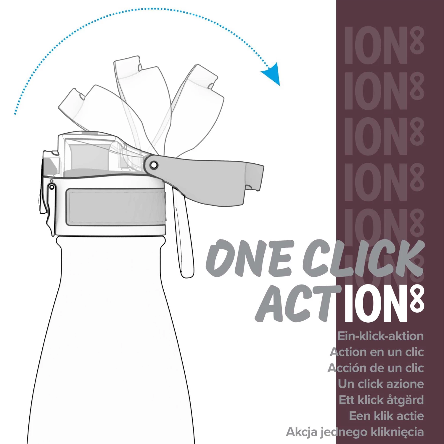 Ion8 Leak Proof Water Bottle, Vacuum Insulated, Light Leaves, 500ml Mini Lid 2 Ion8 Leak Proof Water Bottle, Vacuum Insulated, Light Leaves, 500ml Mini Lid