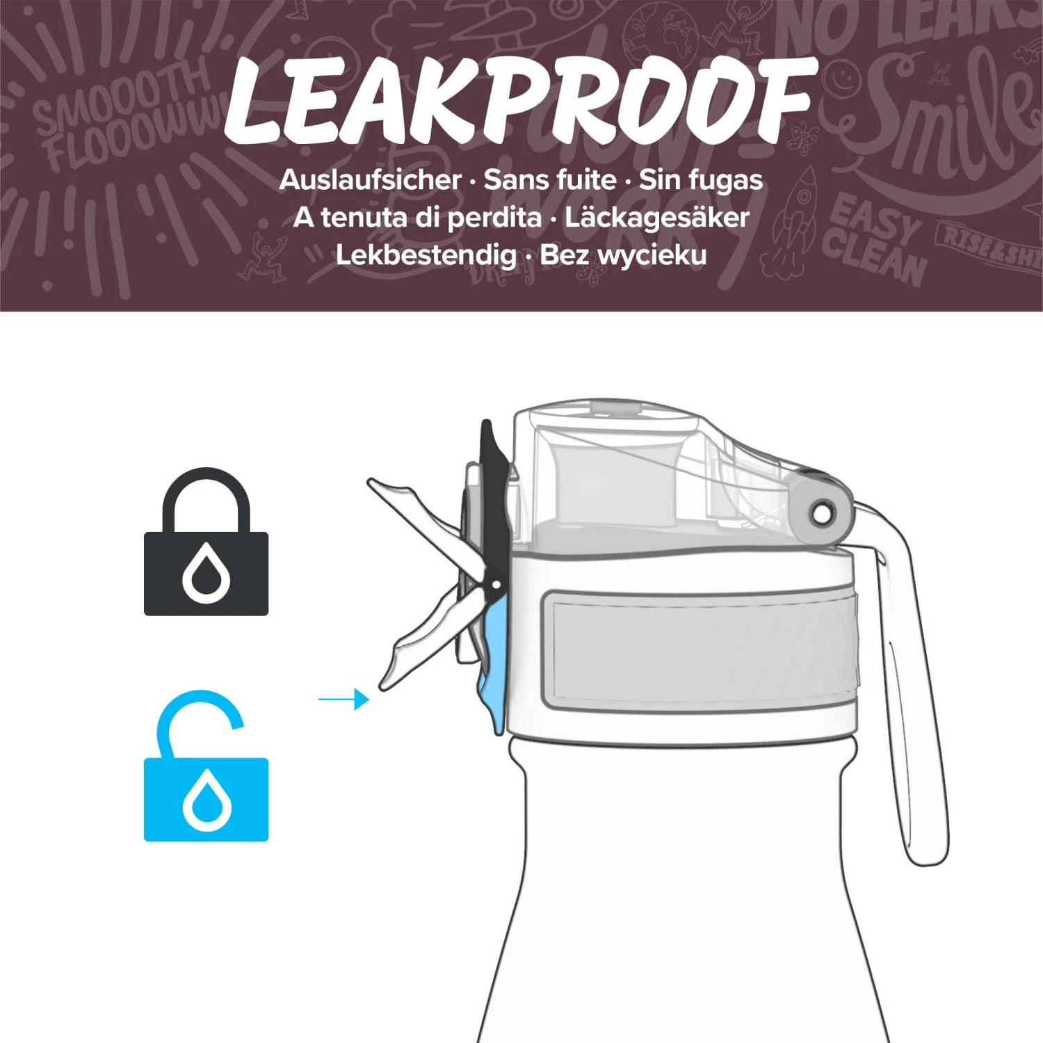 Ion8 Leak Proof Water Bottle, Vacuum Insulated, Light Leaves, 500ml Mini Lid 3 Ion8 Leak Proof Water Bottle, Vacuum Insulated, Light Leaves, 500ml Mini Lid