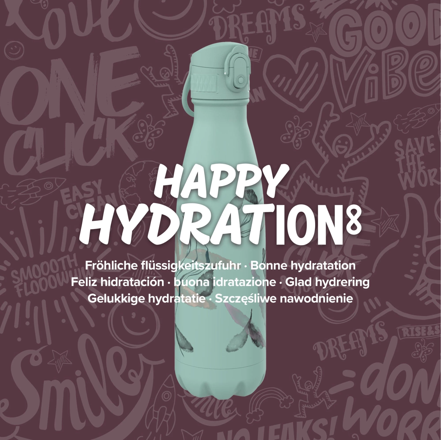 Ion8 Leak Proof Water Bottle, Vacuum Insulated, Light Leaves, 500ml Mini Lid 7 Ion8 Leak Proof Water Bottle, Vacuum Insulated, Light Leaves, 500ml Mini Lid