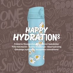 Ion8 Leak Proof Slim Water Bottle, Stainless Steel, Daisies, 600ml (20oz) Water Bottles 16 Ion8 Leak Proof Slim Water Bottle, Stainless Steel, Daisies, 600ml (20oz) Water Bottles