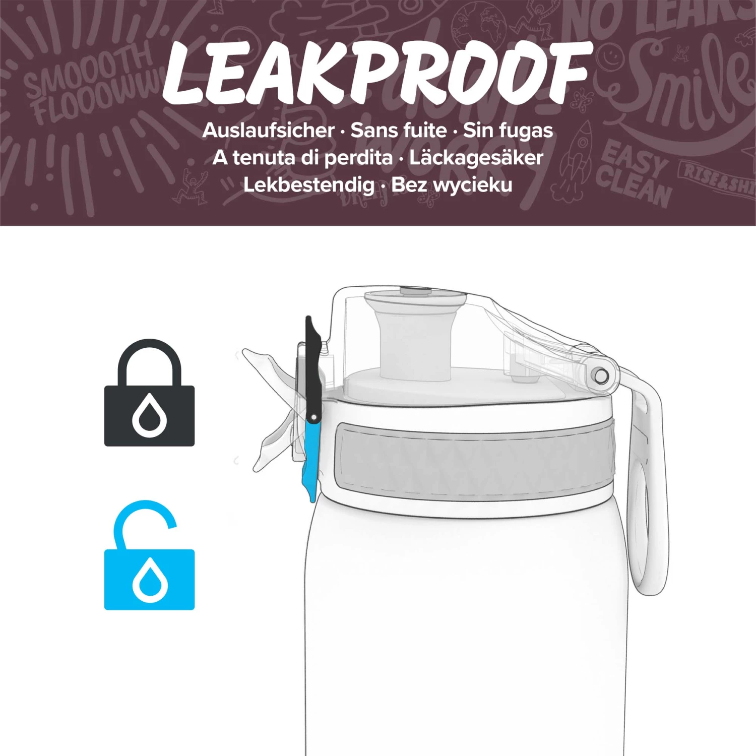 Ion8 Leak Proof Slim Water Bottle, Vacuum Insulated, You Got This, 500ml (17oz) Water Bottles 5 Ion8 Leak Proof Slim Water Bottle, Vacuum Insulated, You Got This, 500ml (17oz) Water Bottles