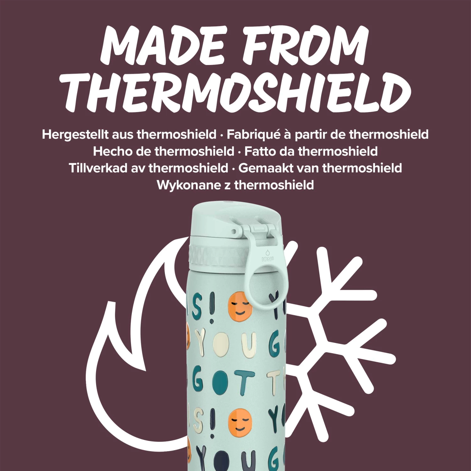 Ion8 Leak Proof Slim Water Bottle, Vacuum Insulated, You Got This, 500ml (17oz) Water Bottles 7 Ion8 Leak Proof Slim Water Bottle, Vacuum Insulated, You Got This, 500ml (17oz) Water Bottles