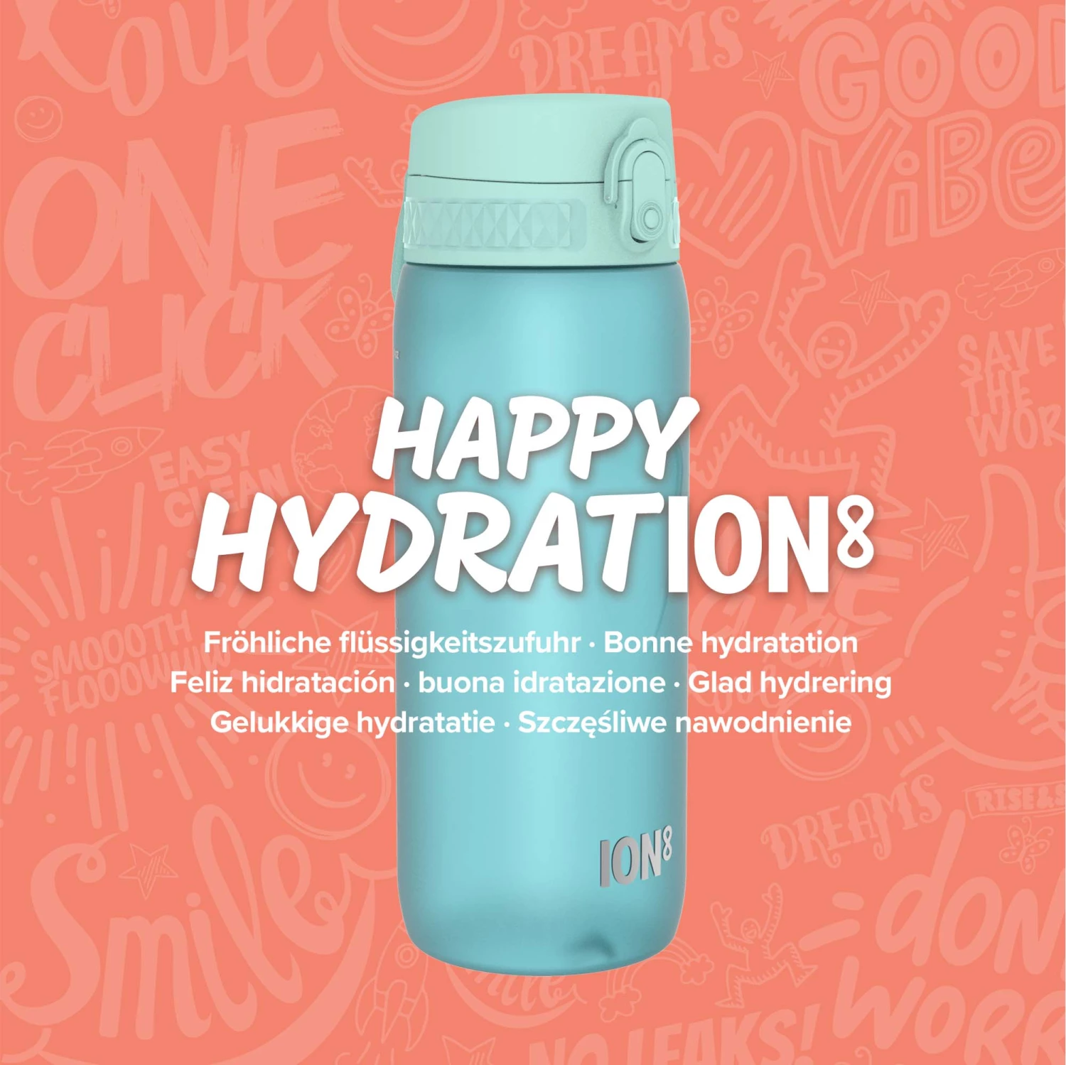 Ion8 Leak Proof Cycling Water Bottle, BPA Free, Sonic Blue, 750ml (24oz) Water Bottles 8 Ion8 Leak Proof Cycling Water Bottle, BPA Free, Sonic Blue, 750ml (24oz) Water Bottles