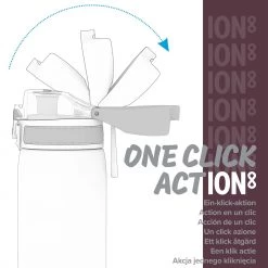 Water Bottles Ion8 Leak Proof Slim Water Bottle, Vacuum Insulated, Turquoise, 500ml (17oz)