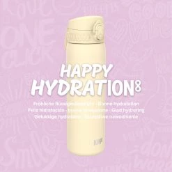 Water Bottles Ion8 Leak Proof Slim Water Bottle, Stainless Steel, Tuberose, 600ml (20oz)
