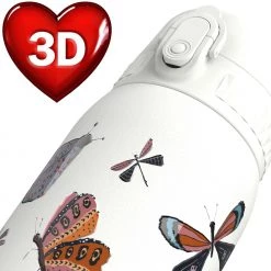 Ion8 Leak Proof Water Bottle, Vacuum Insulated, Butterfly, 320ml (11oz)