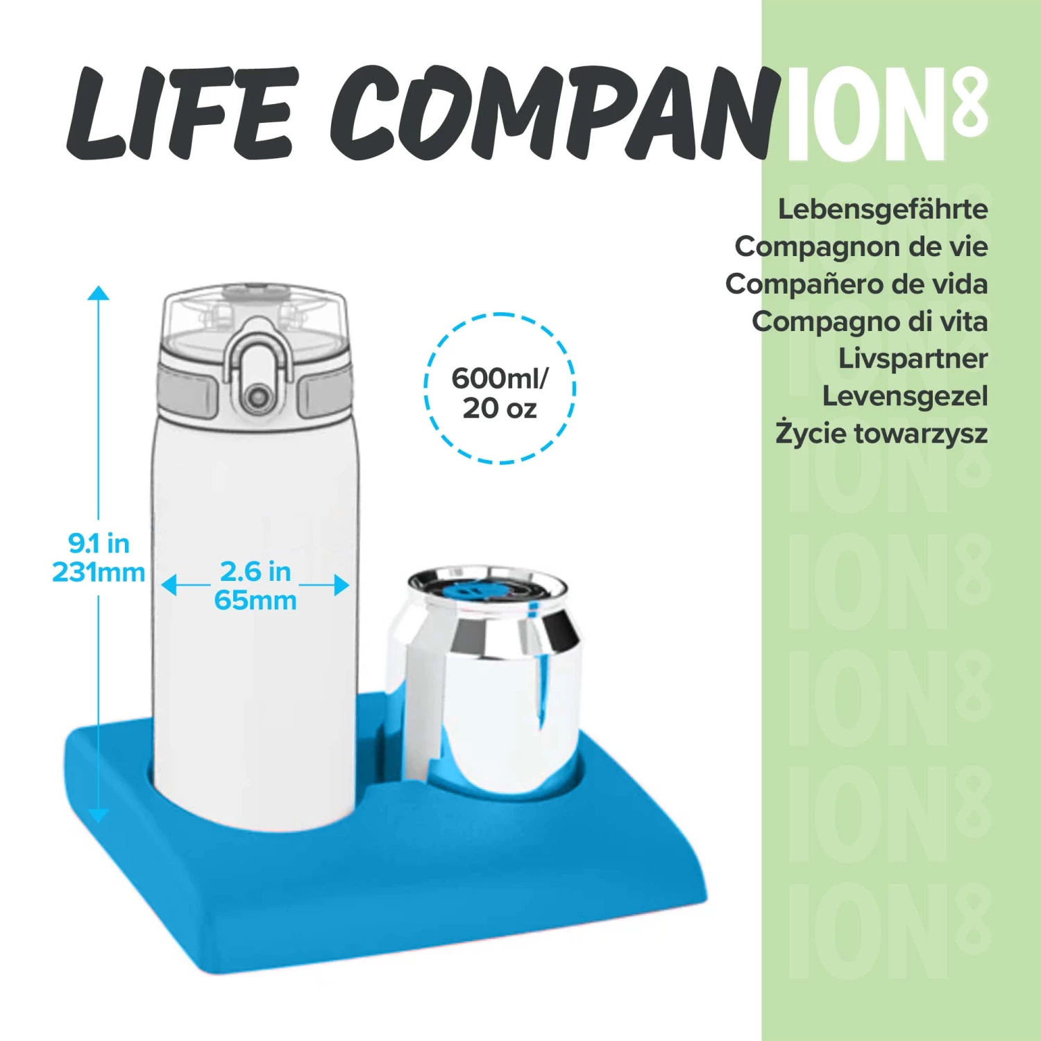 Water Bottles Ion8 Leak Proof Slim Water Bottle, BPA Free, Blackberry, 600ml (20oz) 5 Water Bottles Ion8 Leak Proof Slim Water Bottle, BPA Free, Blackberry, 600ml (20oz)