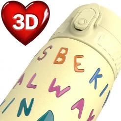 Ion8 Leak Proof Slim Water Bottle, Vacuum Insulated, Always Be Kind, 500ml (17oz)