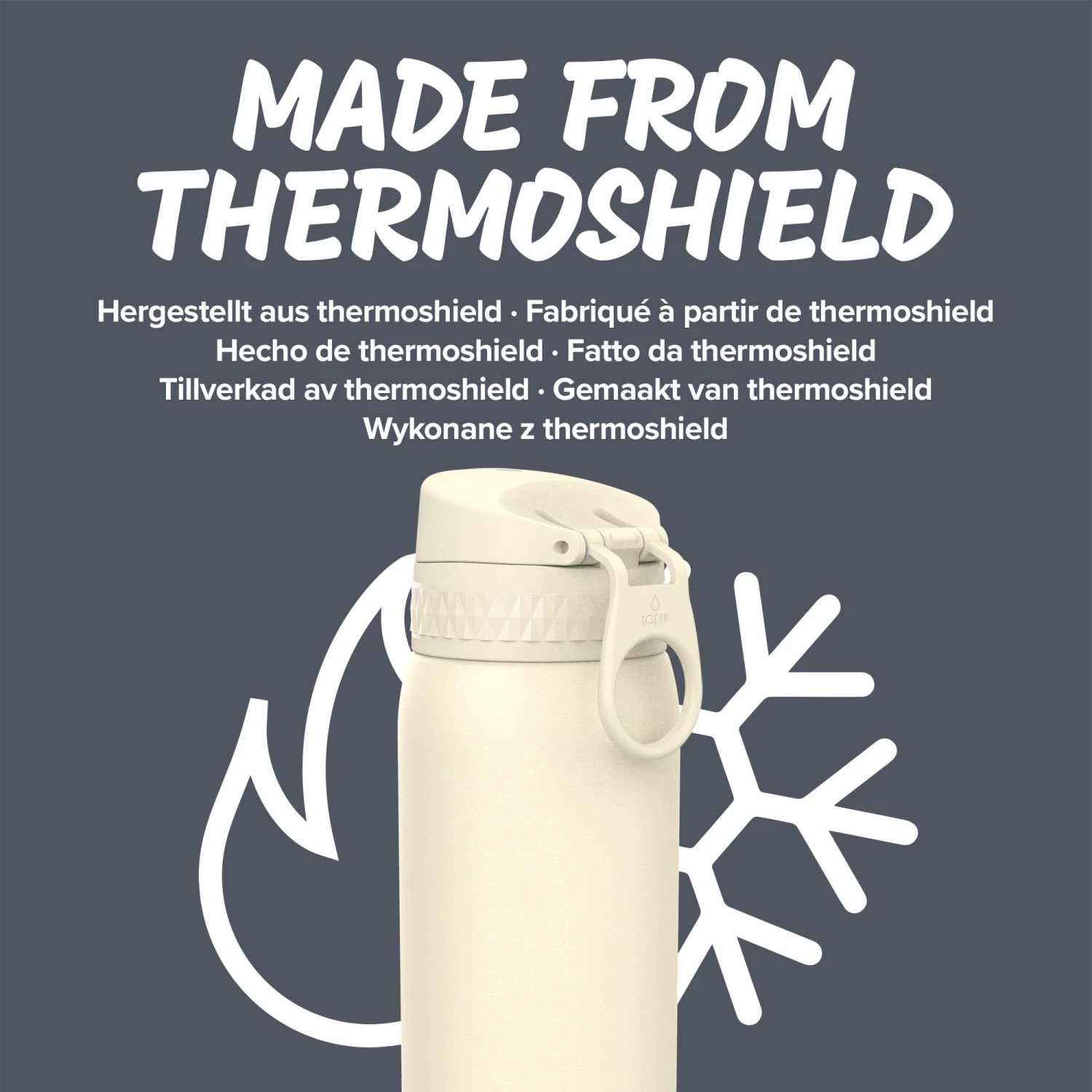 Ion8 Leak Proof Water Bottle, Vacuum Insulated, Peach Tofu, 320ml (11oz) 6 Ion8 Leak Proof Water Bottle, Vacuum Insulated, Peach Tofu, 320ml (11oz)