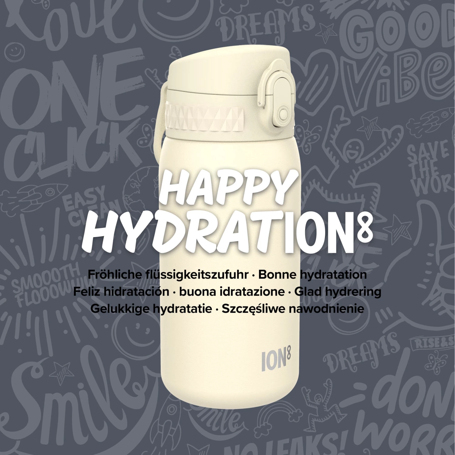 Ion8 Leak Proof Water Bottle, Vacuum Insulated, Peach Tofu, 320ml (11oz) 8 Ion8 Leak Proof Water Bottle, Vacuum Insulated, Peach Tofu, 320ml (11oz)