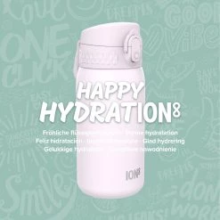 Ion8 Leak Proof Kids' Water Bottle, Stainless Steel, Lilac Dusk, 400ml (13oz) Water Bottles