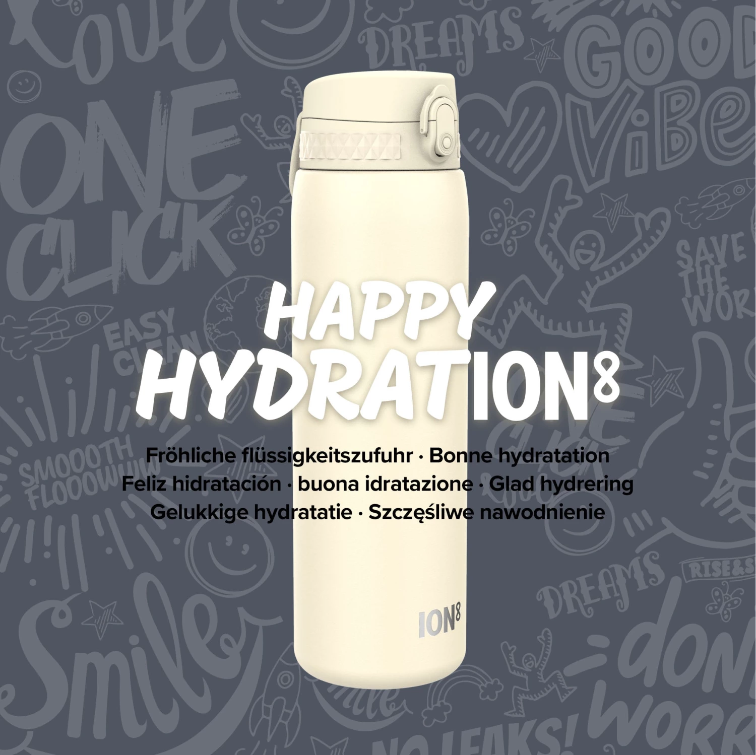 Water Bottles Ion8 Leak Proof 1 Litre Water Bottle, Vacuum Insulated, Peach Tofu, 920ml (31oz) 8 Water Bottles Ion8 Leak Proof 1 Litre Water Bottle, Vacuum Insulated, Peach Tofu, 920ml (31oz)