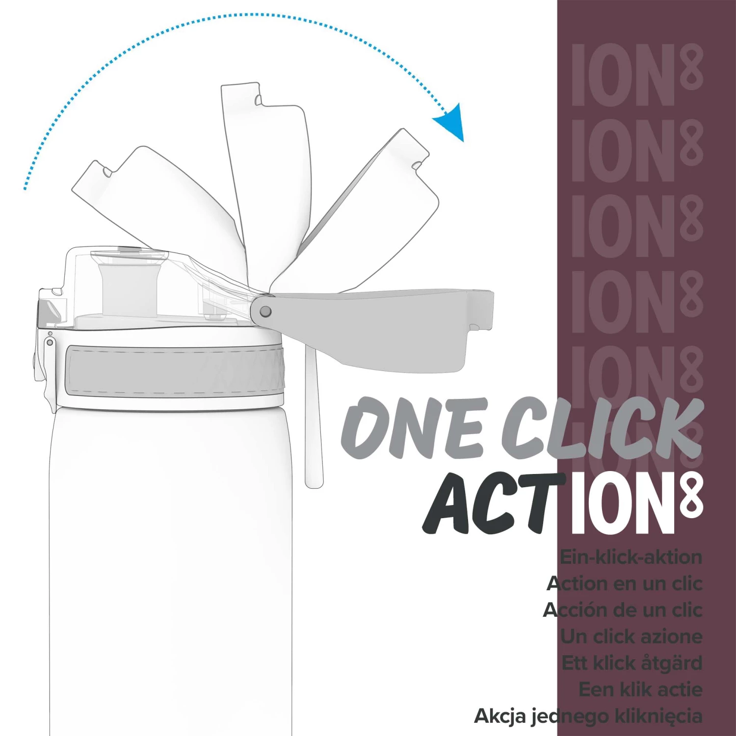 Water Bottles Ion8 Leak Proof 1 Litre Water Bottle, BPA Free, Surf Green, 1100ml (36oz) 2 Water Bottles Ion8 Leak Proof 1 Litre Water Bottle, BPA Free, Surf Green, 1100ml (36oz)