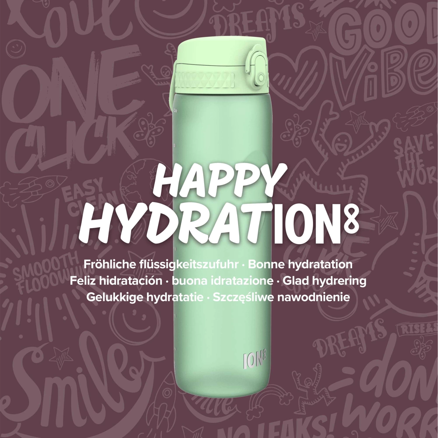 Water Bottles Ion8 Leak Proof 1 Litre Water Bottle, BPA Free, Surf Green, 1100ml (36oz) 7 Water Bottles Ion8 Leak Proof 1 Litre Water Bottle, BPA Free, Surf Green, 1100ml (36oz)