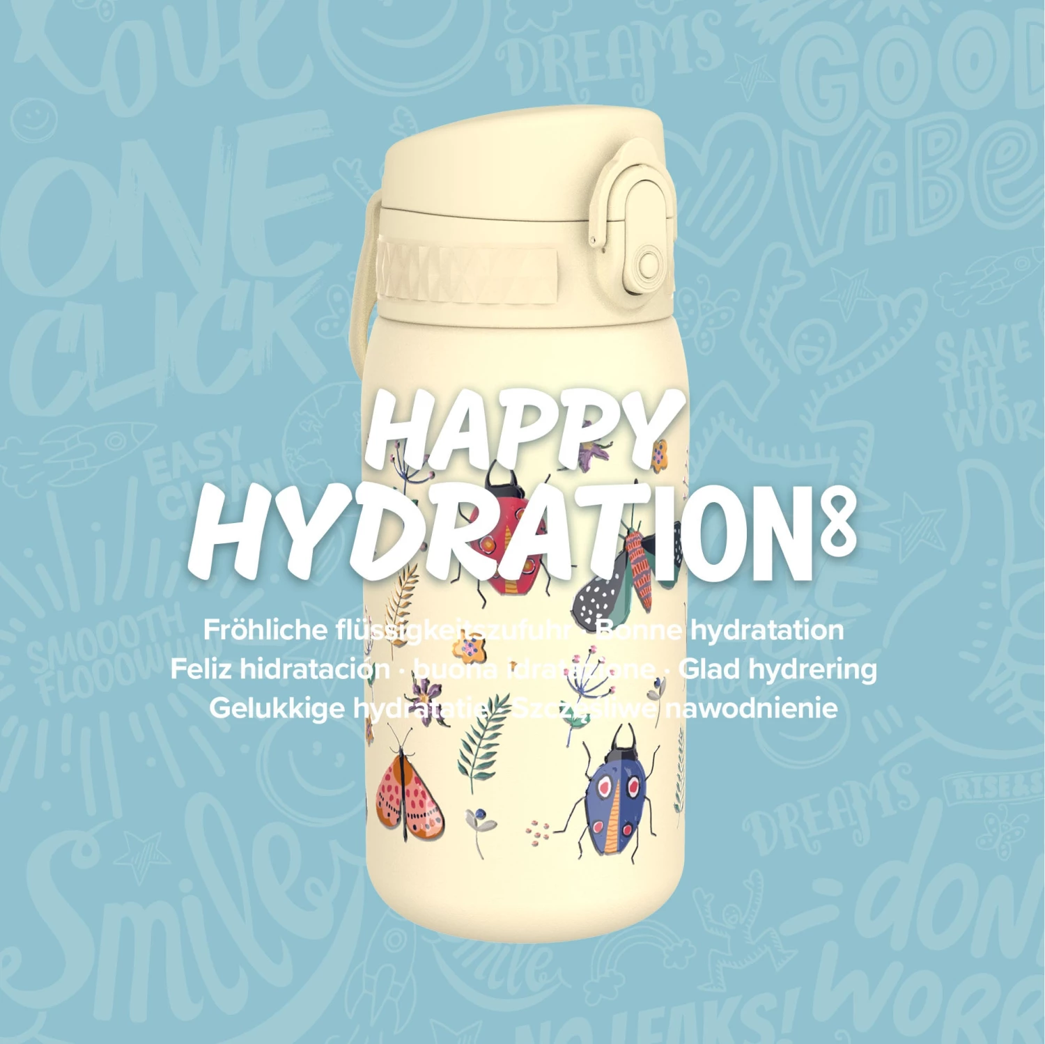 Ion8 Leak Proof Kids' Water Bottle, Stainless Steel, Bugs Life, 400ml (13oz) 9 Ion8 Leak Proof Kids' Water Bottle, Stainless Steel, Bugs Life, 400ml (13oz)