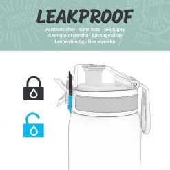 Ion8 Leak Proof 1 Litre Water Bottle, Stainless Steel, Lilac Dusk, 1200ml (40oz)