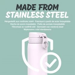 Ion8 Leak Proof 1 Litre Water Bottle, Stainless Steel, Lilac Dusk, 1200ml (40oz)