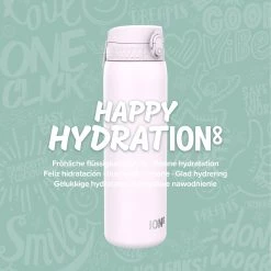 Ion8 Leak Proof 1 Litre Water Bottle, Stainless Steel, Lilac Dusk, 1200ml (40oz)