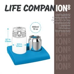 Ion8 Leak Proof Kids' Water Bottle, Stainless Steel, Alaskan Blue, 400ml (13oz) Water Bottles 12 Ion8 Leak Proof Kids' Water Bottle, Stainless Steel, Alaskan Blue, 400ml (13oz) Water Bottles