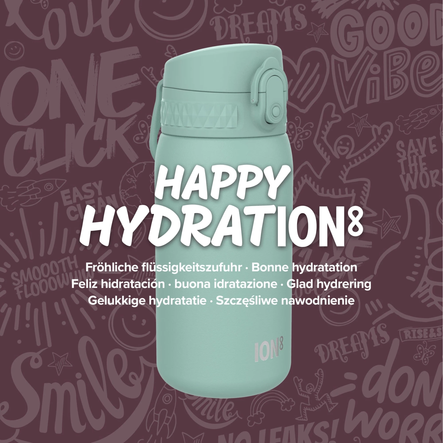 Water Bottles Ion8 Leak Proof Water Bottle, Vacuum Insulated, Turquoise, 320ml (11oz) 8 Water Bottles Ion8 Leak Proof Water Bottle, Vacuum Insulated, Turquoise, 320ml (11oz)