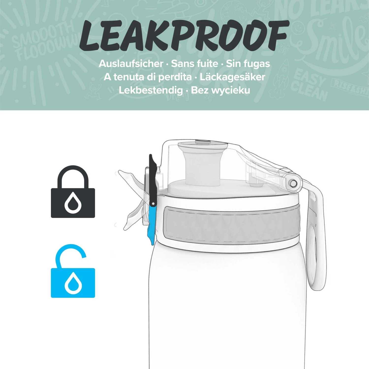 Ion8 Leak Proof Slim Water Bottle, Stainless Steel, Lilac Dusk, 600ml (20oz) 4 Ion8 Leak Proof Slim Water Bottle, Stainless Steel, Lilac Dusk, 600ml (20oz)