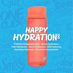 Ion8 Leak Proof Cycling Water Bottle, BPA Free, Coral, 750ml (24oz)