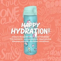 Water Bottles Ion8 Leak Proof Slim Water Bottle, BPA Free, Planet Unicorns, 600ml (20oz)