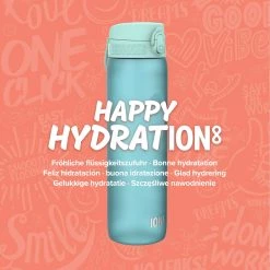 Water Bottles Ion8 Leak Proof 1 Litre Water Bottle, BPA Free, Sonic Blue Motivator, 1100ml 18 Water Bottles Ion8 Leak Proof 1 Litre Water Bottle, BPA Free, Sonic Blue Motivator, 1100ml