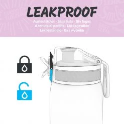 Ion8 Leak Proof Kids' Water Bottle, Stainless Steel, Tuberose, 400ml (13oz)