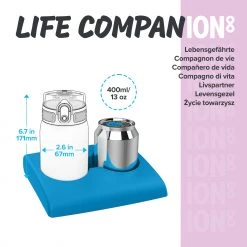 Ion8 Leak Proof Kids' Water Bottle, Stainless Steel, Tuberose, 400ml (13oz)