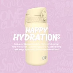 Ion8 Leak Proof Kids' Water Bottle, Stainless Steel, Tuberose, 400ml (13oz)