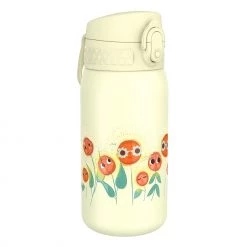 Ion8 Leak Proof Kids' Water Bottle, Stainless Steel, Sunflowers, 400ml (13oz) Water Bottles