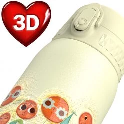 Ion8 Leak Proof Kids' Water Bottle, Stainless Steel, Sunflowers, 400ml (13oz) Water Bottles