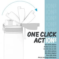 Ion8 Leak Proof Slim Water Bottle, Stainless Steel, Eco Shoot, 600ml (20oz)