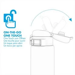 Ion8 CaféStor Reusable Cup, Vacuum Insulated, Red, 480ml