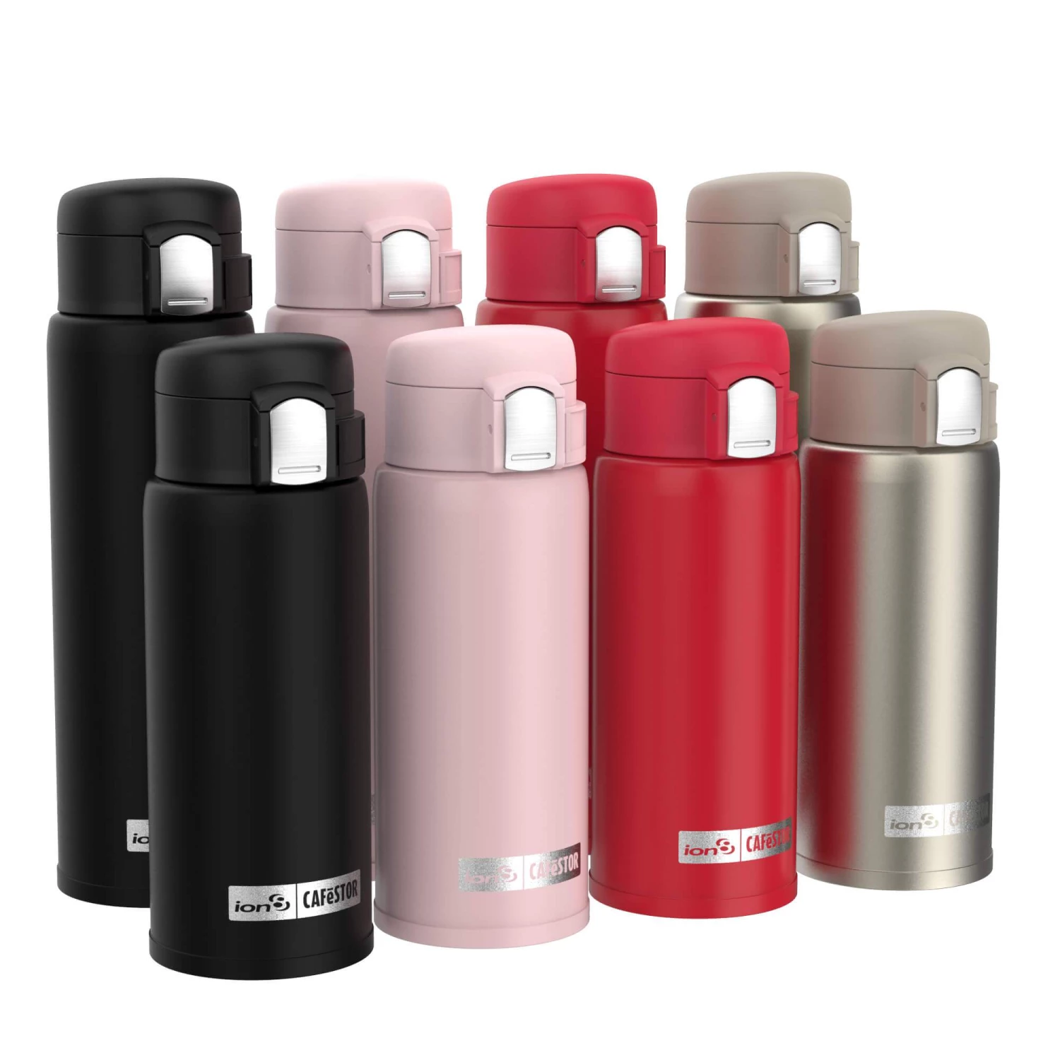 Ion8 CafeStor Reusable Cup, Vacuum Insulated, Pink, 480ml 8 Ion8 CafeStor Reusable Cup, Vacuum Insulated, Pink, 480ml