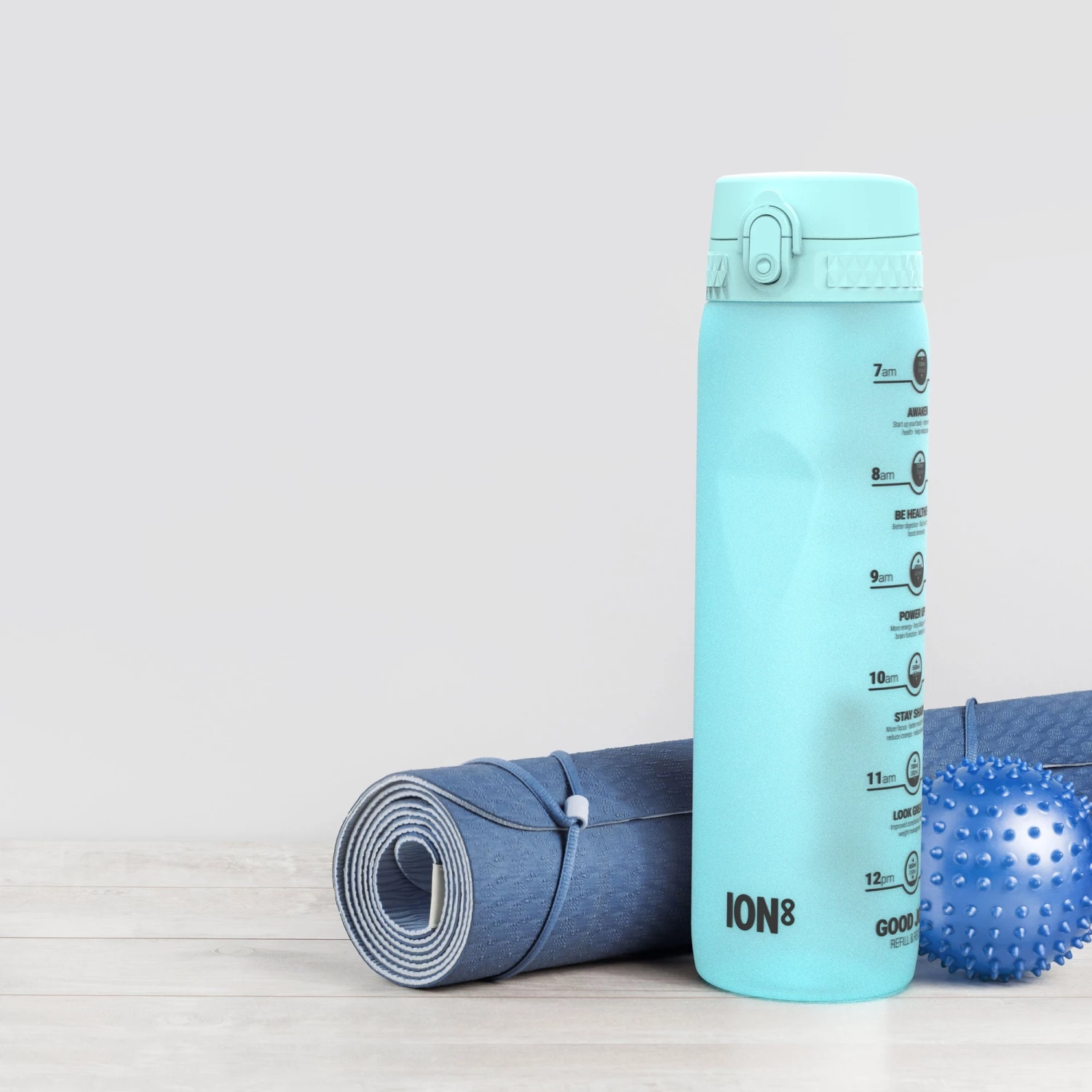 Water Bottles Ion8 Leak Proof 1 Litre Water Bottle, BPA Free, Sonic Blue Motivator, 1100ml 2 Water Bottles Ion8 Leak Proof 1 Litre Water Bottle, BPA Free, Sonic Blue Motivator, 1100ml