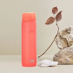 Ion8 Leak Proof 1 Litre Water Bottle, BPA Free, Coral Motivator, 1100ml (36oz) Water Bottles